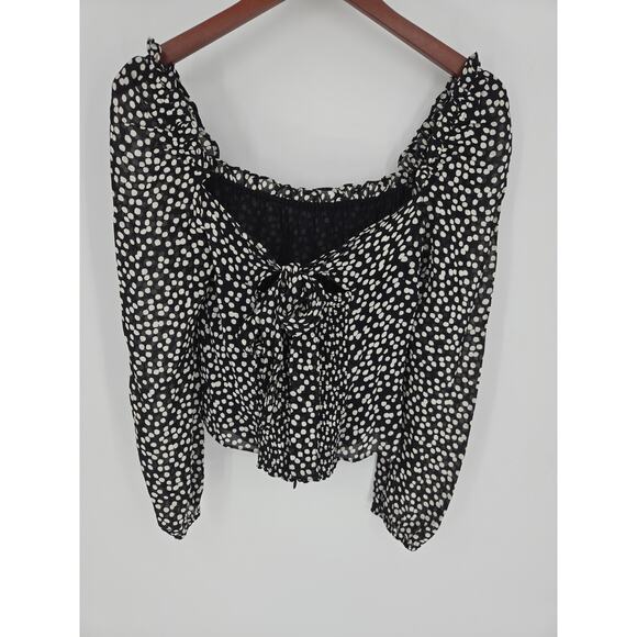 Reformation Bacio Top in Pearls Squared Neck Blouse Women's 4 - Picture 7 of 12